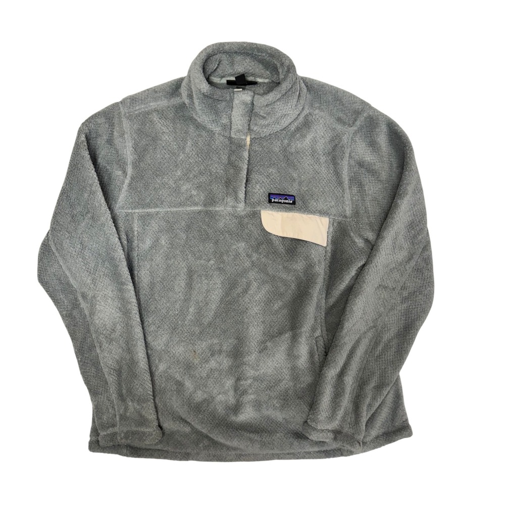 Patagonia Womens Re-Tool Snap-T Pullover Grey Polartec Fleece XL
